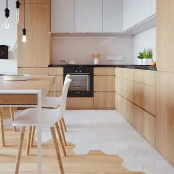 Diagonal Transition in kitchen flooring