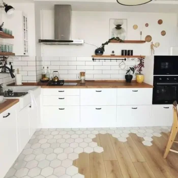 Medallion Transition in kitchen flooring