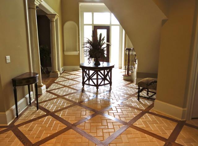 Combine Tile And Wood Flooring with mixed media