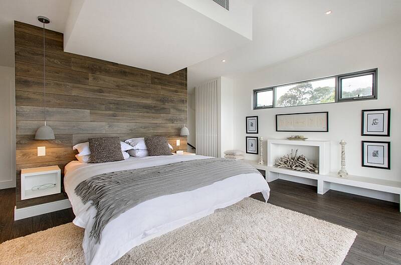Bedroom Accent Walls of laminate flooring
