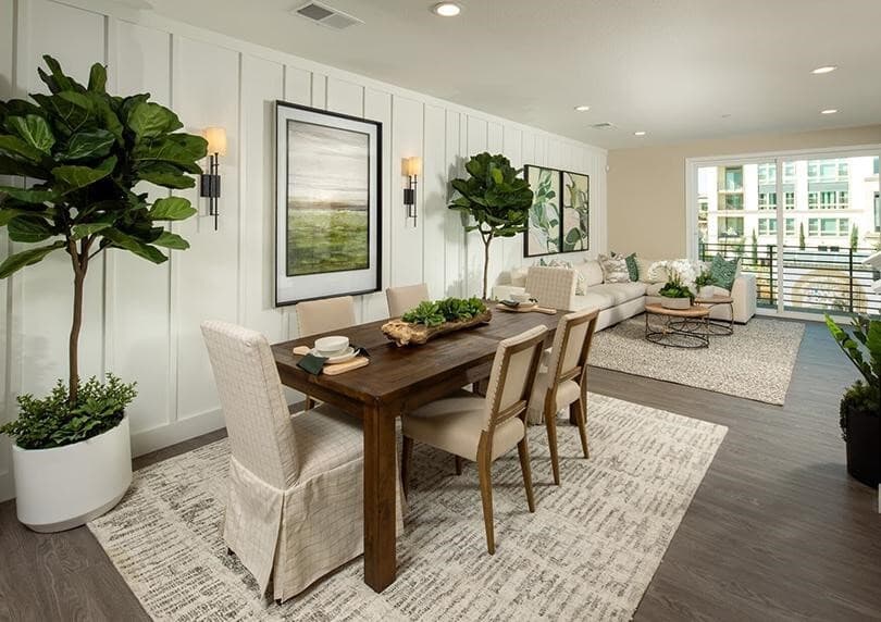 Board and Batten Accent Wall in Dining Room