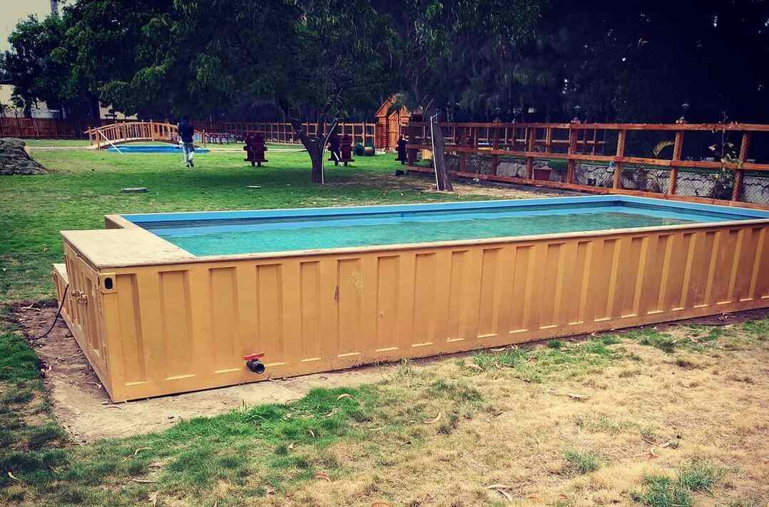 Shipping Container Pool Deck