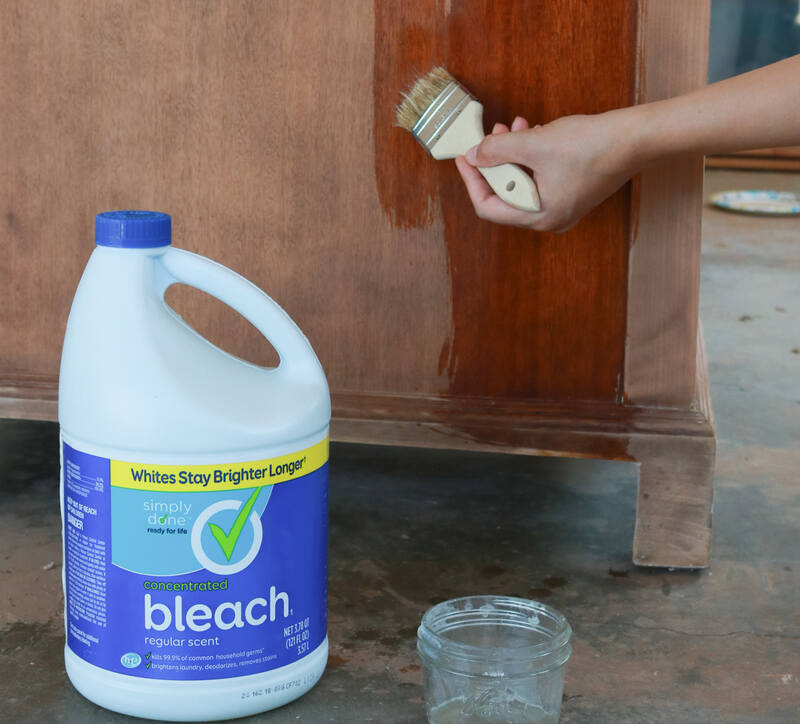 Household Bleach for wood