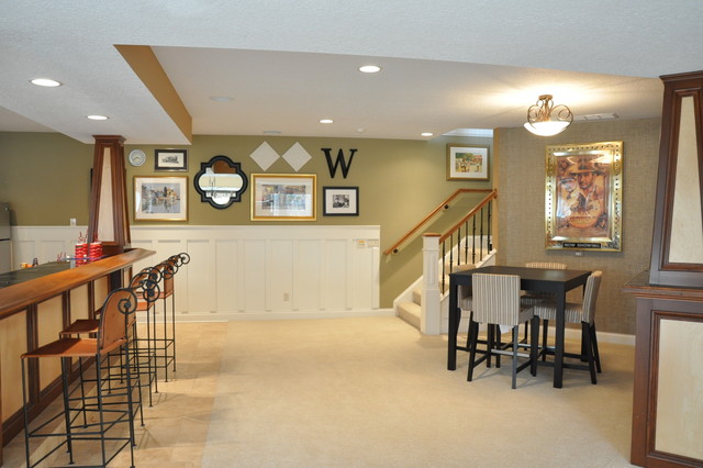 Basement With Board and Batten Siding