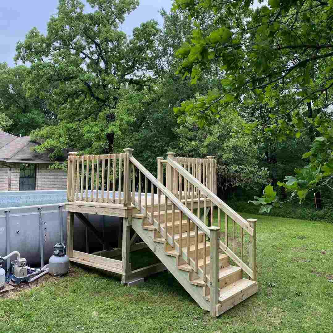 Wooden Pool Deck Design