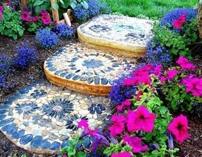 Artful Mosaic Stepping Stones