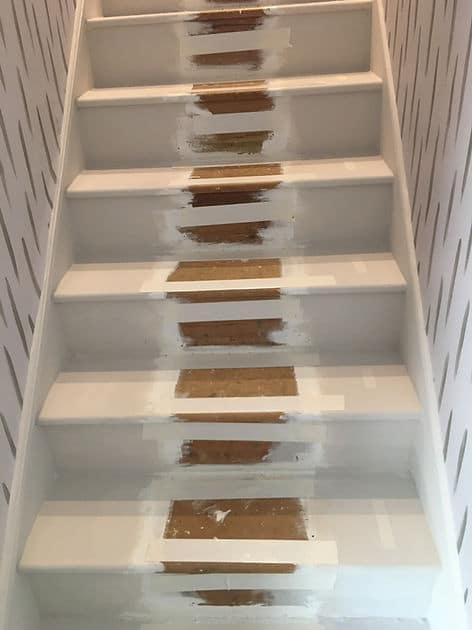 Fresh Coat of Paint on Wooden Stairs 