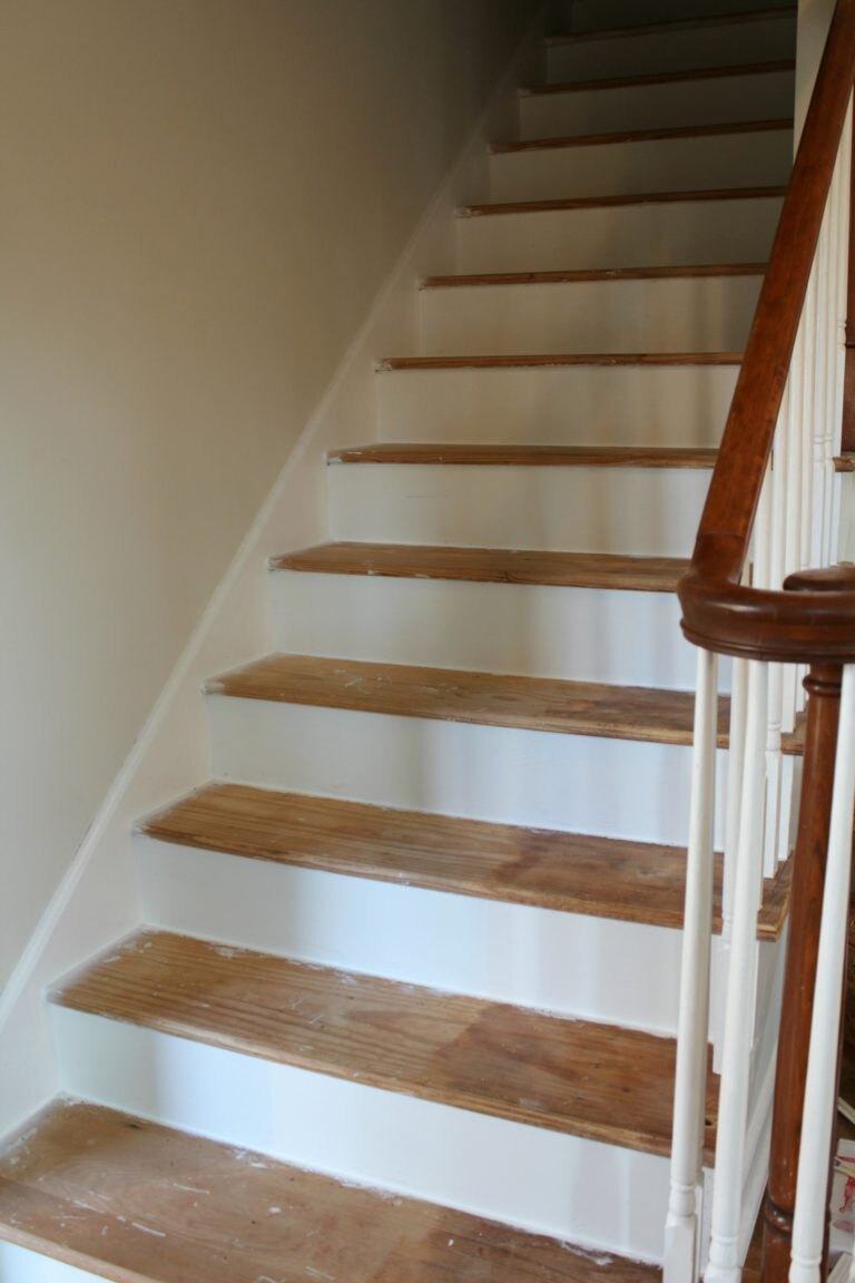 Staircase with Dark Stain for Elegance