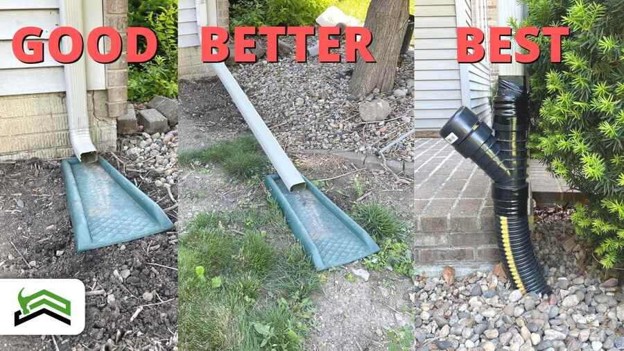 Downspouts With PVC Pipe for Drainage