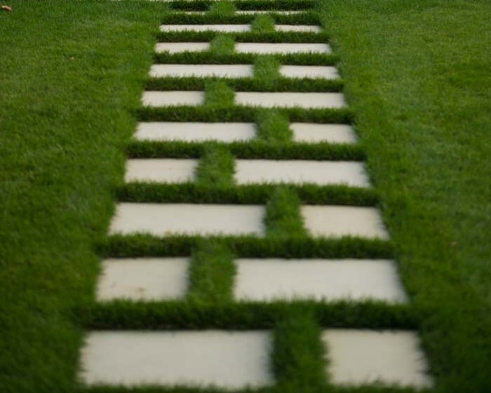 Garden Oasis with Elegant Stepping Stones