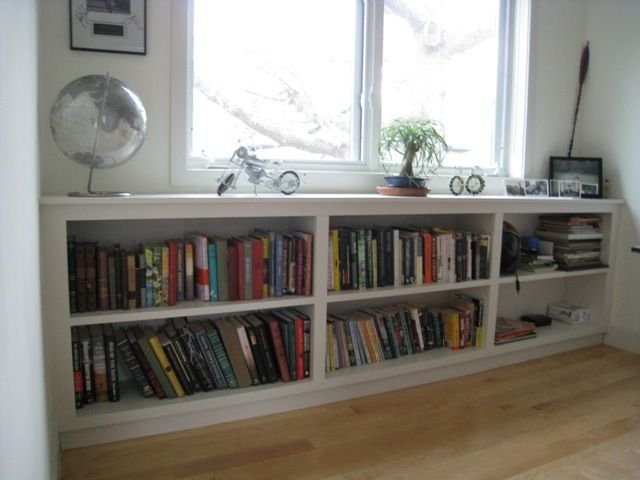 Half-Wall Paneling With Shelf