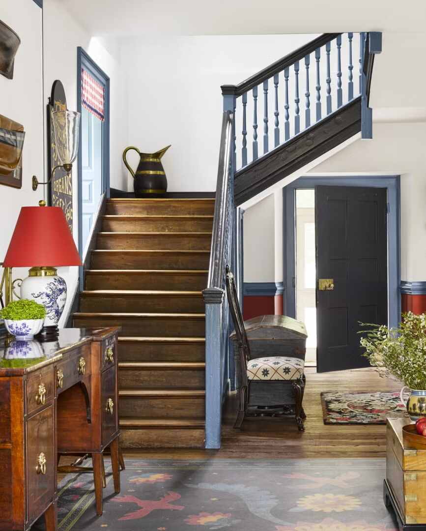 Staircase with a DIY Handrail