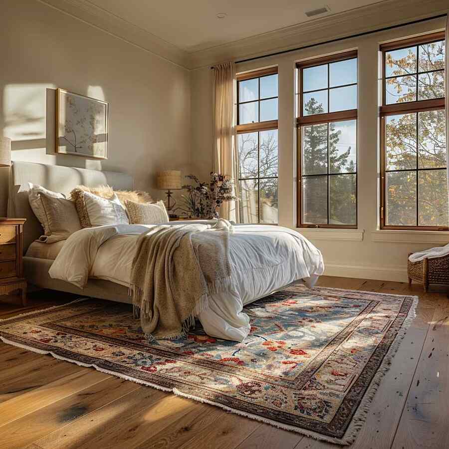 Luxury Bedroom Flooring with Classic Oak Hardwood