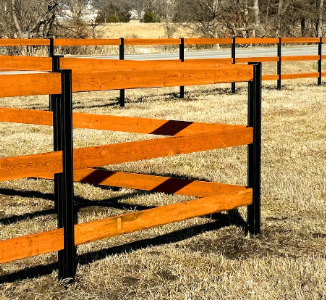 Ranch Rail Fencing with  Modern look