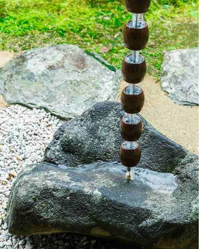 Stepping Stones Under the Rain chain