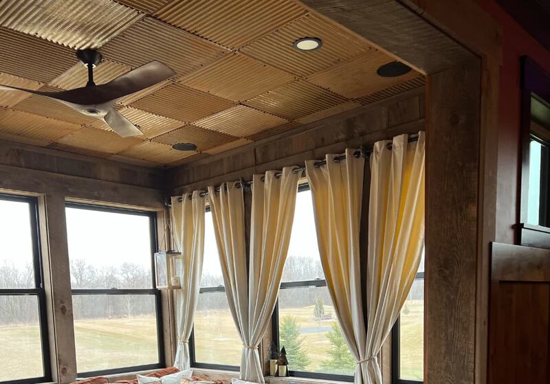 Rusted Colorado Steel Ceiling Tiles