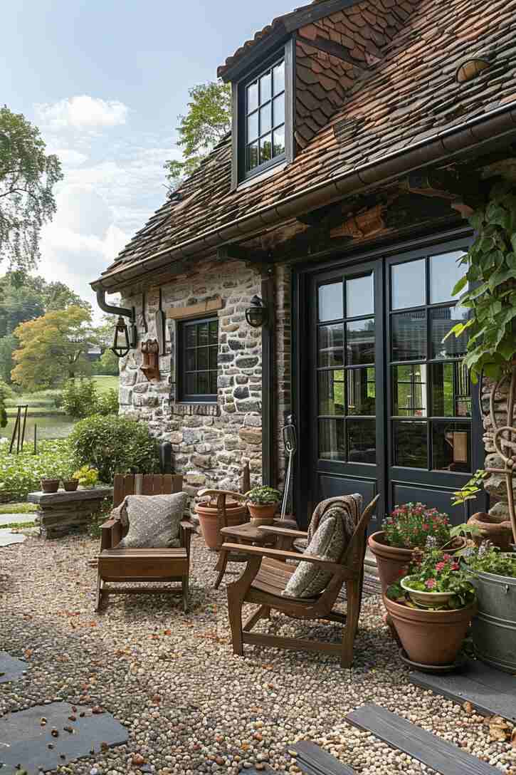 Cozy and Charming Rustic Gravel Patio