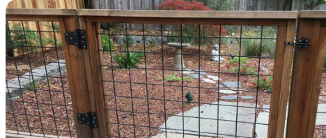 Welded Wire Fencing with Wood Frames