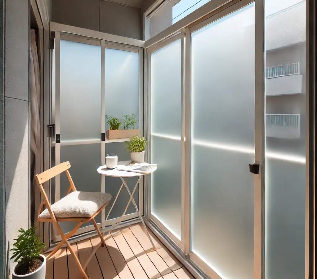 Balcony Frosted Glass Panels Privacy