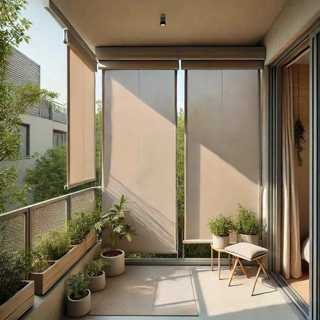 Retractable Privacy Screens in Balcony