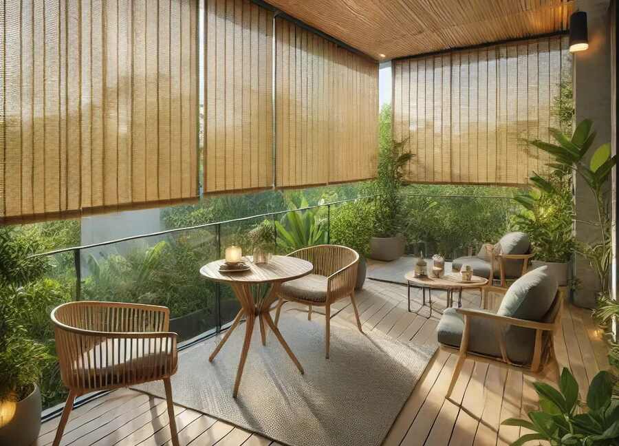 Bamboo Shade for Balcony Privacy