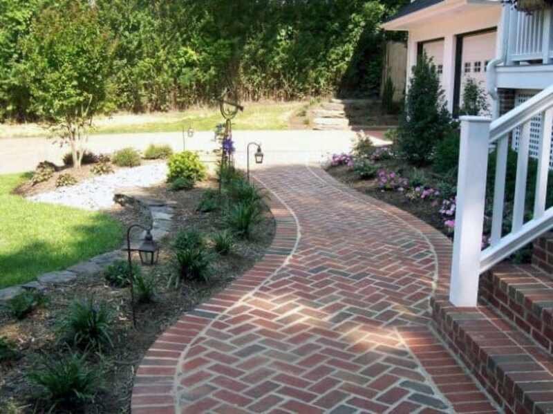 Classic Brick Front Walkway