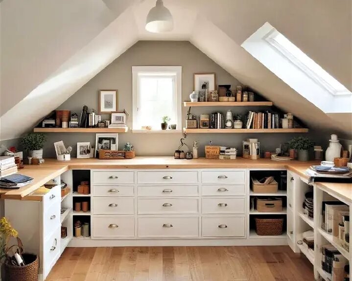 Chic Storage Solution in Attic