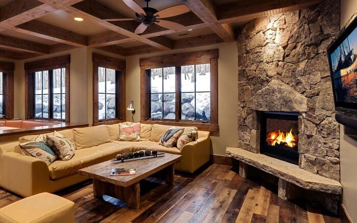 Corner Fireplaces in Living Room