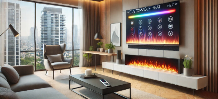 Customizable Electric Fireplaces in Living Room