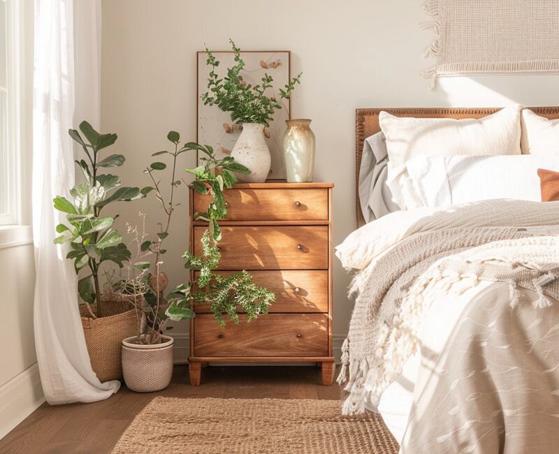 Earthy Textured Peaceful Organic Modern Bedroom