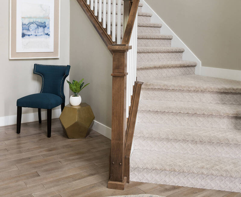 Elegant Beige-Patterned Stair Carpet Runner