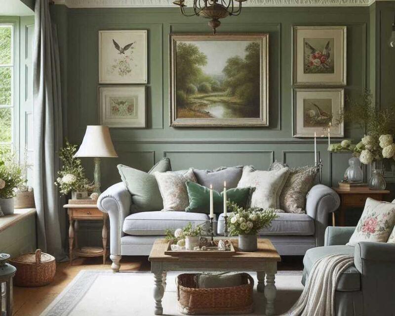 English Country Charm in Living Room