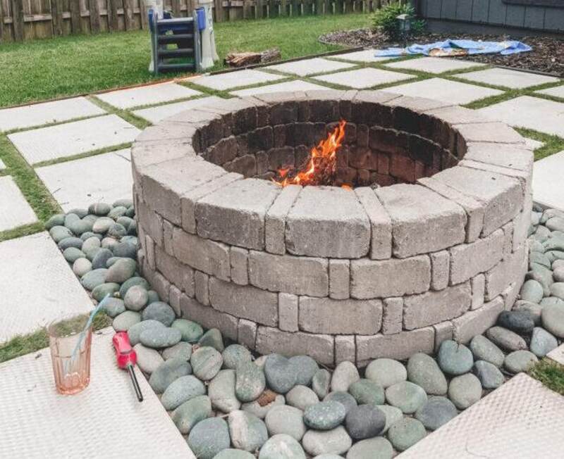 Fire Pit with the Paver Patio