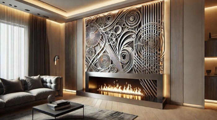 Fireplace Wall Art in Living Room