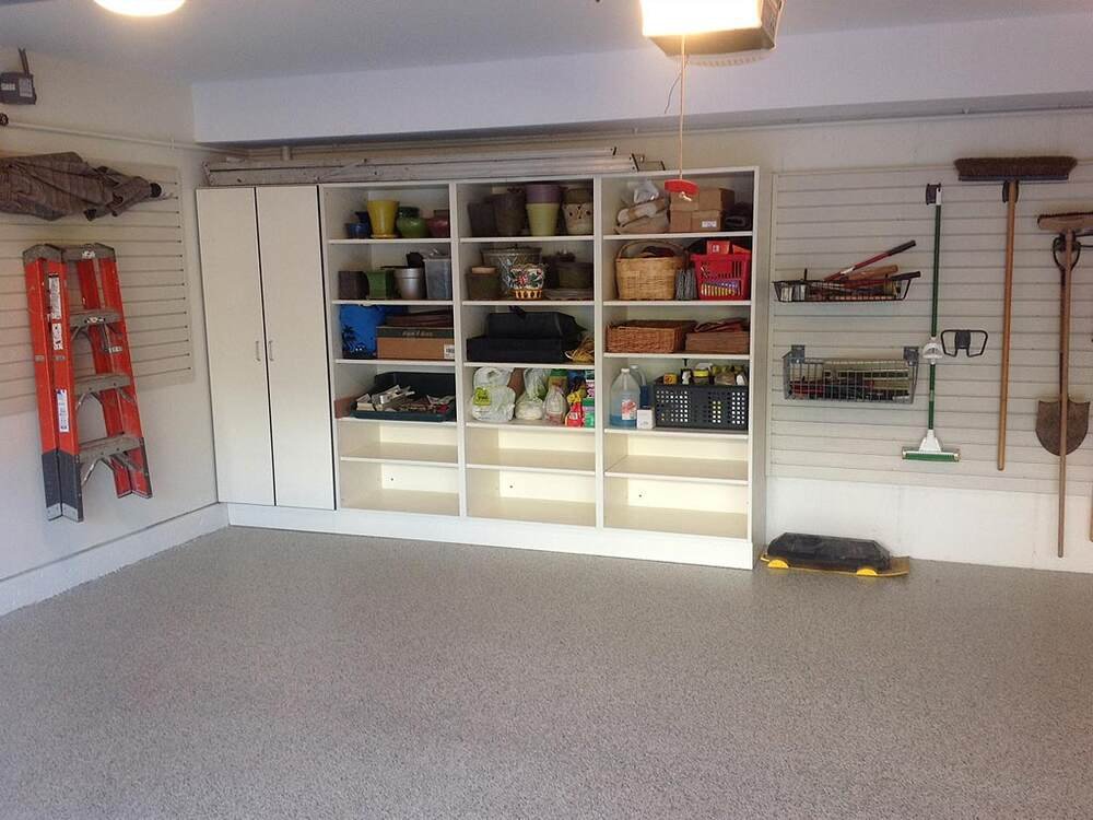 Garage Man Cave With Storage Solution