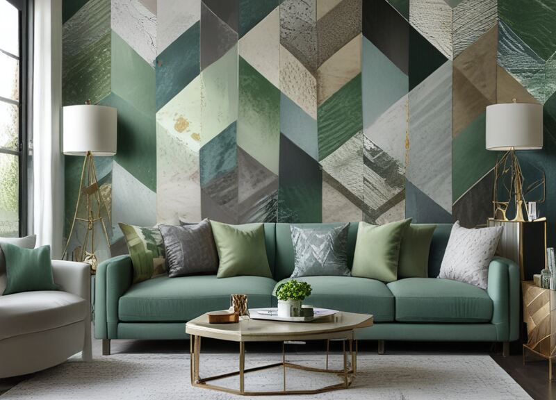 Geometric Flair Design in Living Room