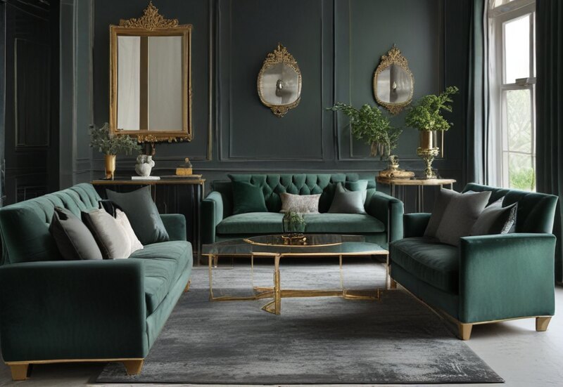 Elevate Grey Living Rooms with Emerald