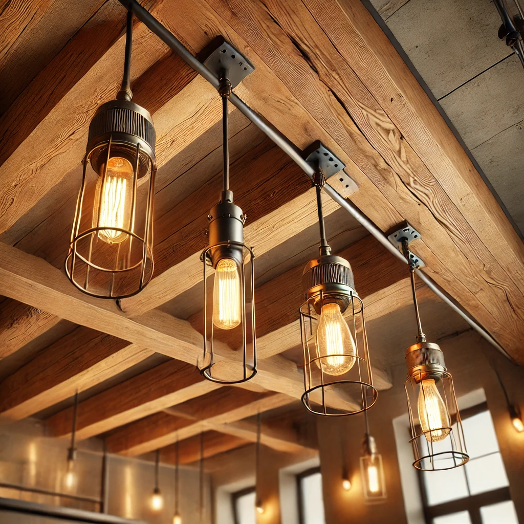 Ceiling with Wooden Beams