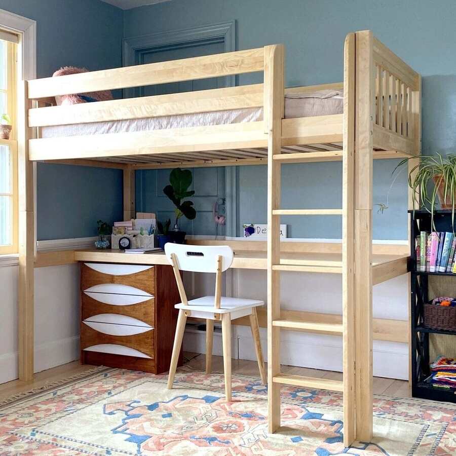 Loft Bed with Built-In Desk