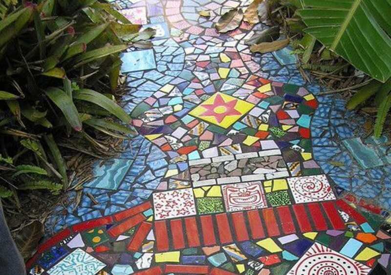 Mosaic Tile Front Walkway