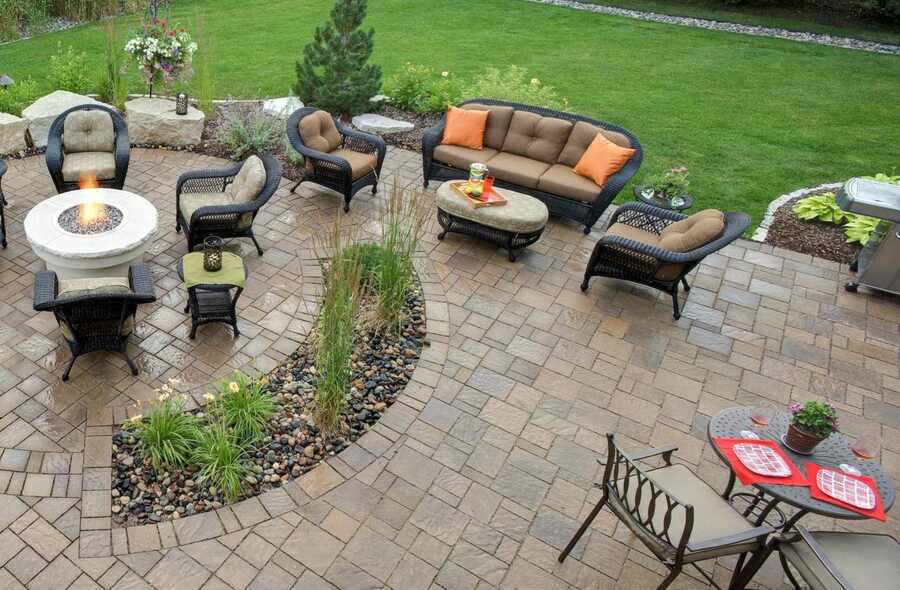 Patterned Designed Paver Patio