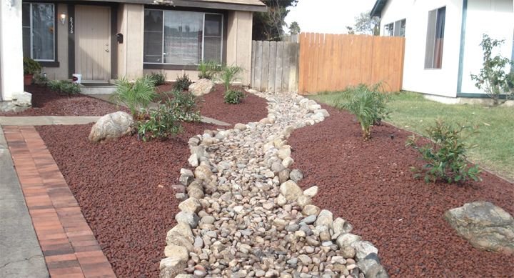 River Rock Front Pathway