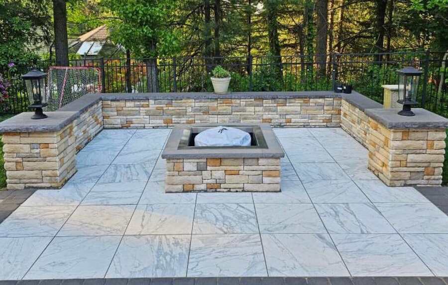 Square Tile Design for Paver Patio