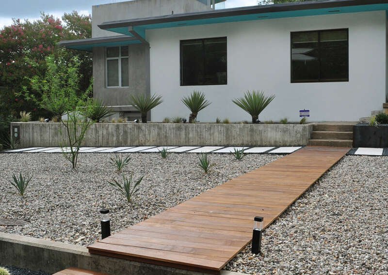 Wooden Front Walkway for Cottage Charm