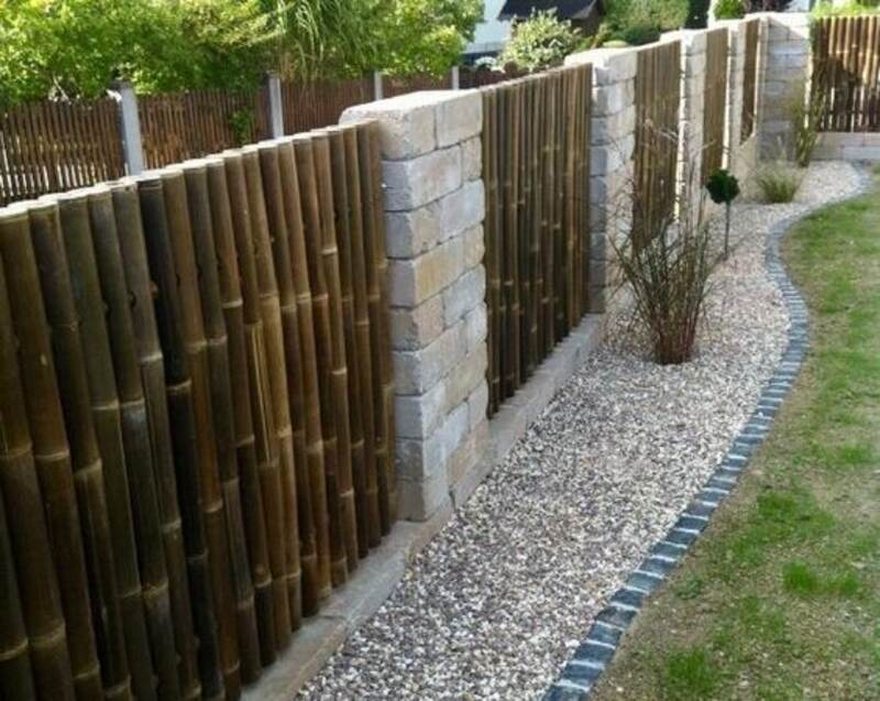 Bamboo Fence Covering for Exterior Cinder Block Wall Covering