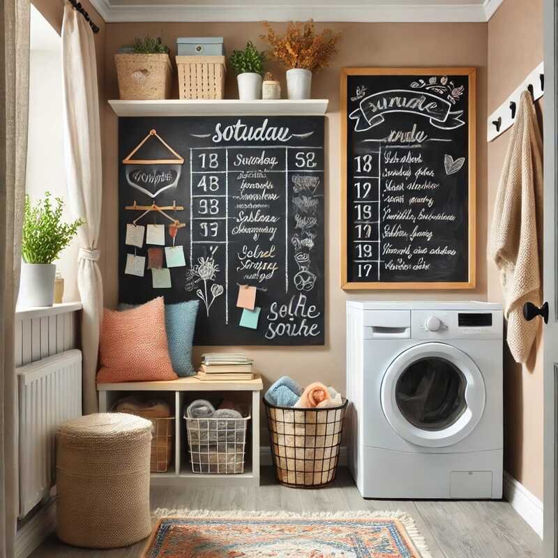 Incorporate a Chalkboard in Laundry