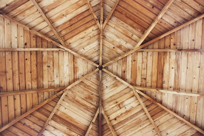 Layered Plywood Ceiling for Depth