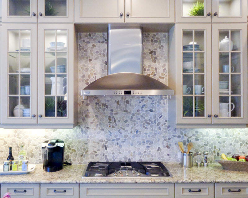 Pebble Stone Backsplash