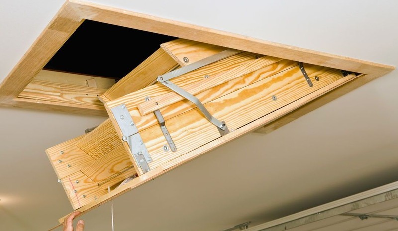 Plywood Ceiling with Access Panels