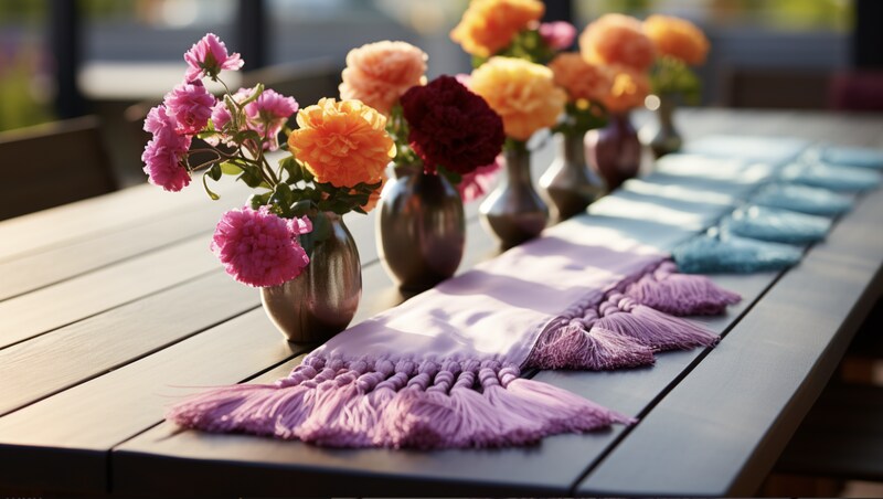 Tassels Setup Table Runner for Round Table